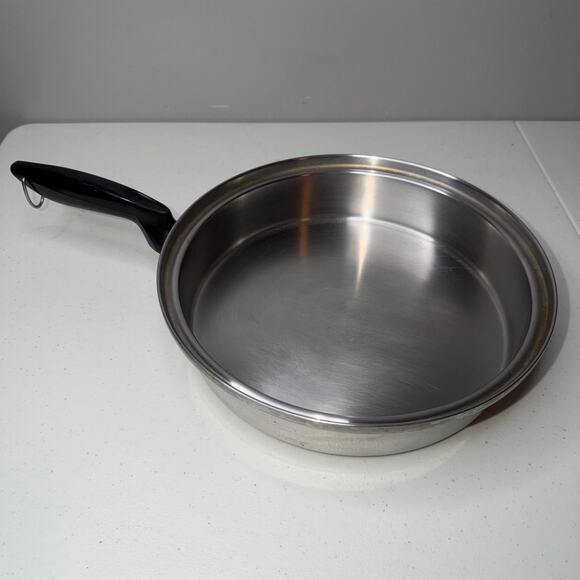 Permanent Multi-Core 5 Ply Stainless Steel 11" Skillet Fry Pan USA VTG MC-2000 - Picture 5 of 5